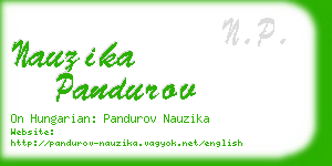 nauzika pandurov business card